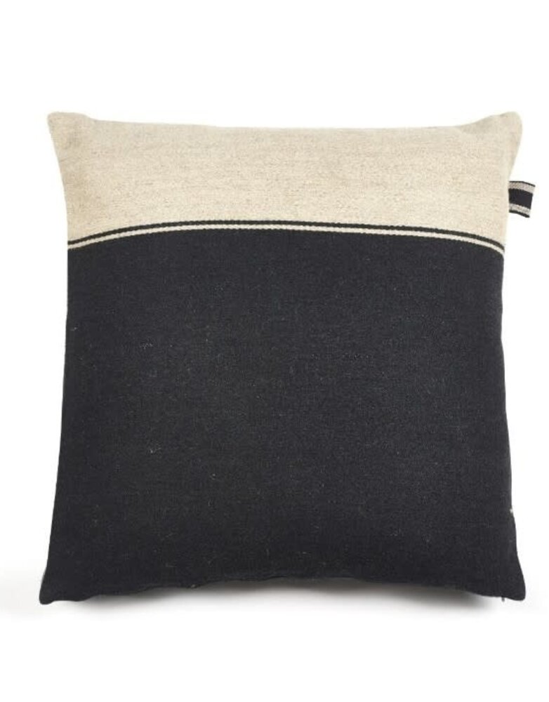 libeco home pillow the marshall black flax 63x63 cm