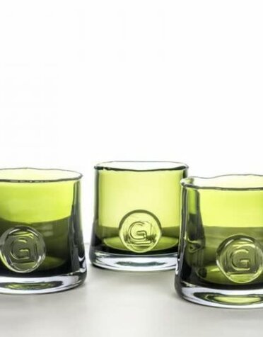 gommaire theelicht nelly groen glas