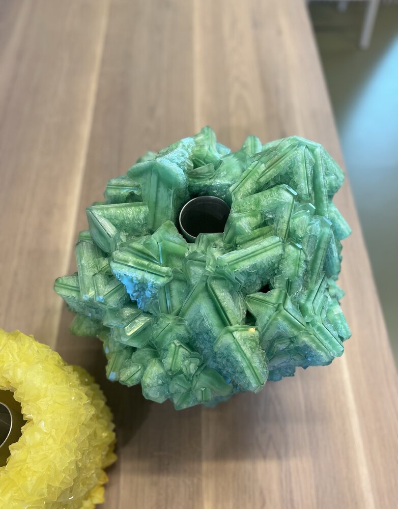 mineral series by isaac monte mineral series vase xtra large green