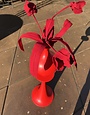 poldr design vaas 'love you' tomatenrood 120cm hoog