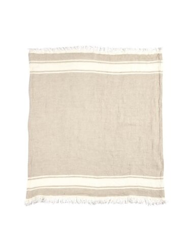 libeco home the belgian towel theedoek flax stripe 55x65