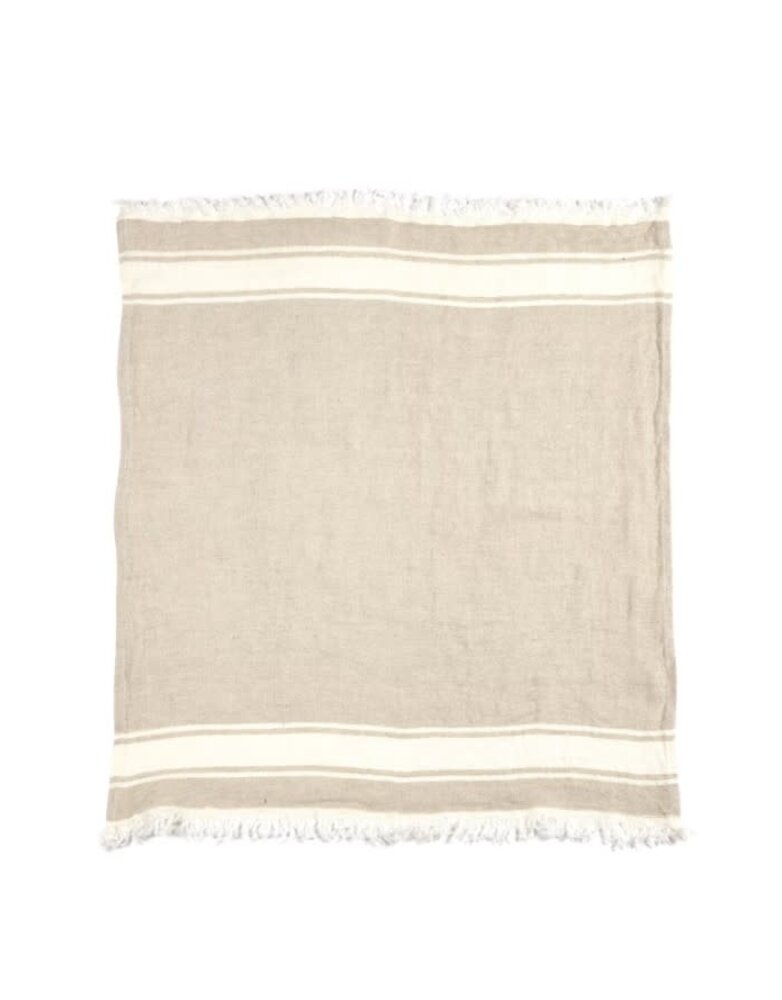 libeco home the belgian towel theedoek flax stripe 55x65