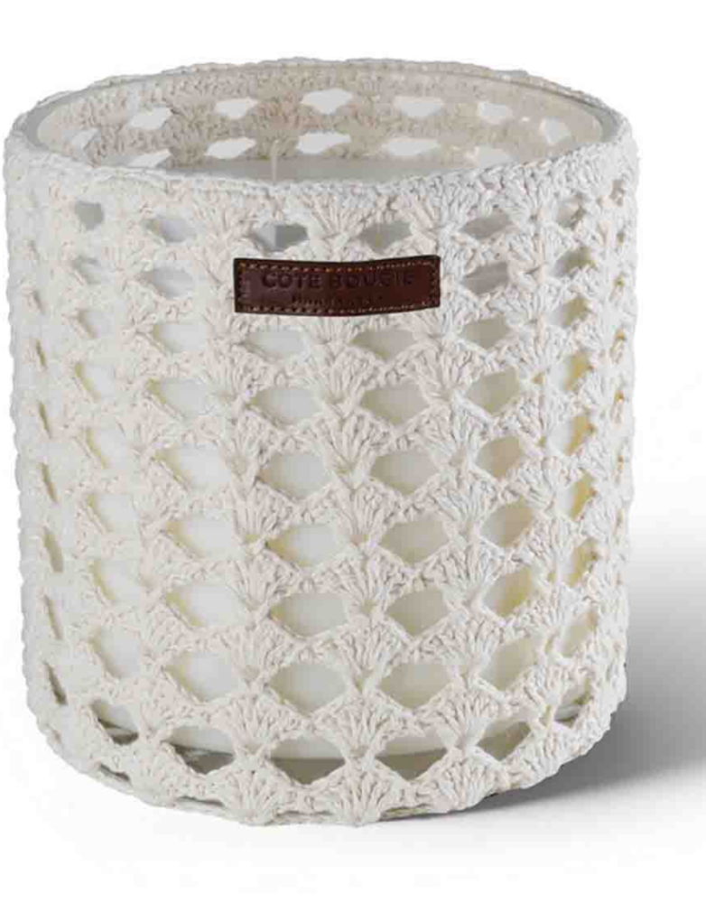 cote bougie geurkaars macramé fleur d'orange XL