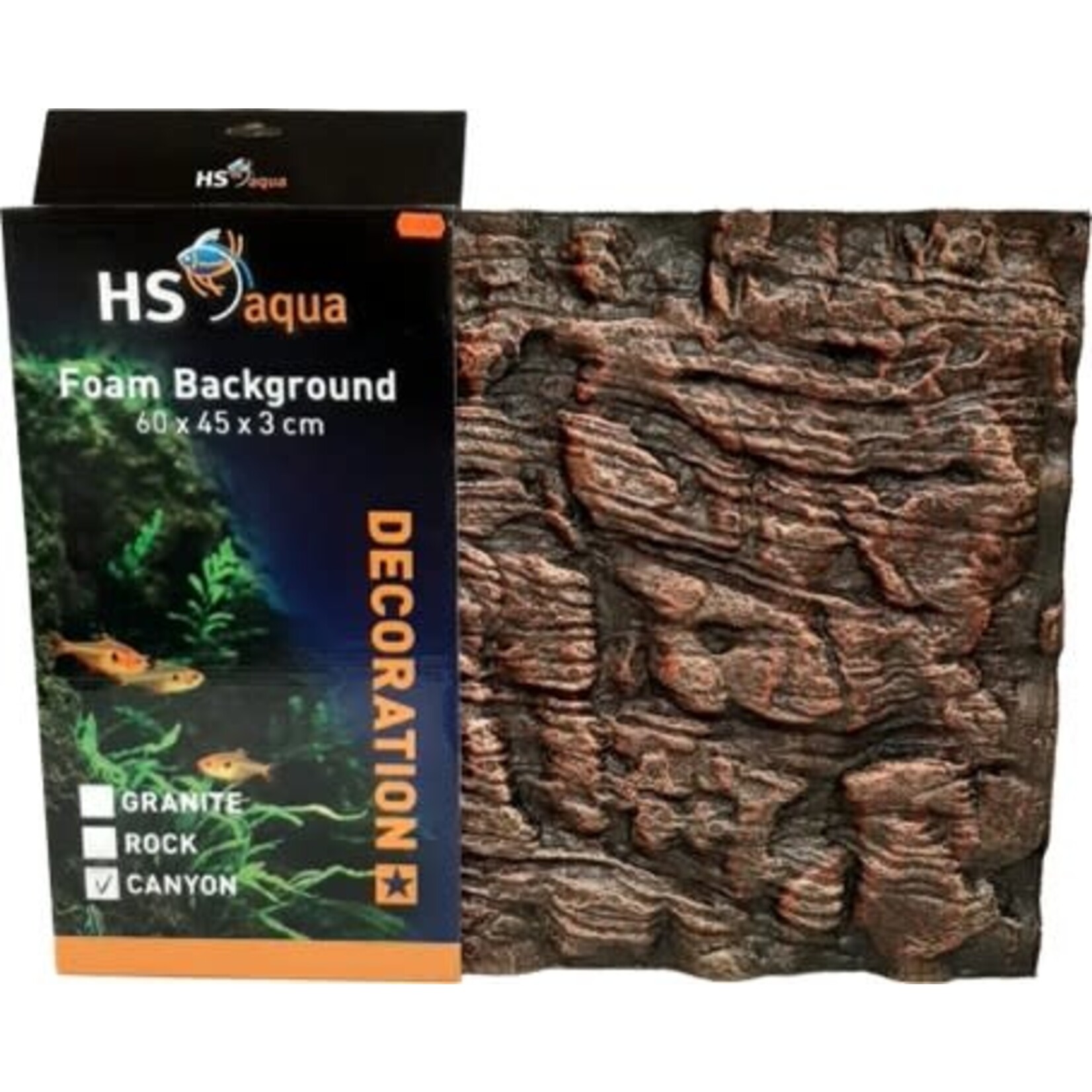 HS Aqua Foam background canyon brown 60x45x3 cm