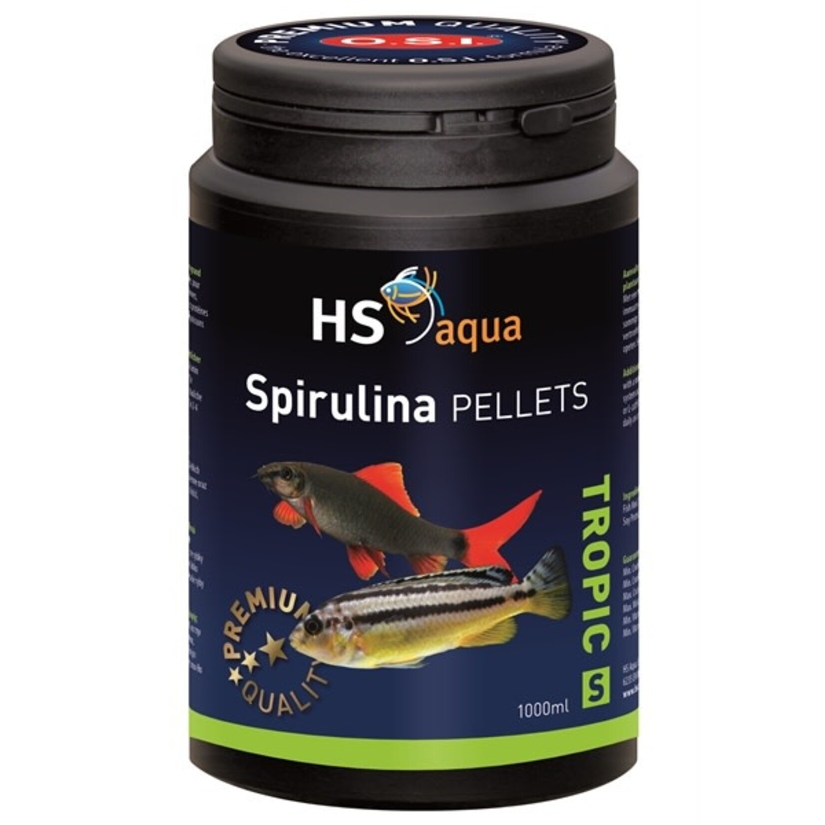 HS Aqua Spirulina pellets s 1000 ml