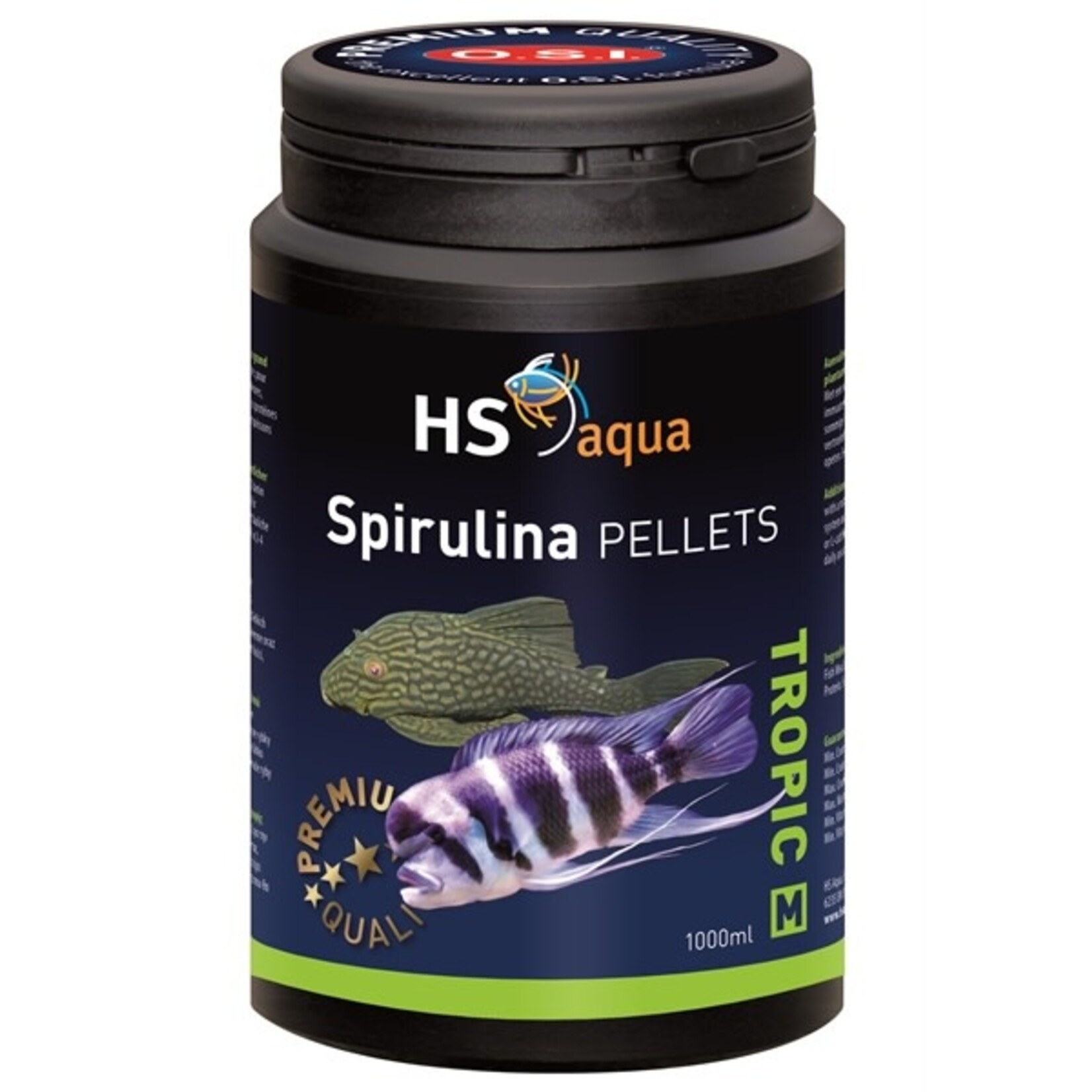 HS Aqua Spirulina pellets m 1000 ml