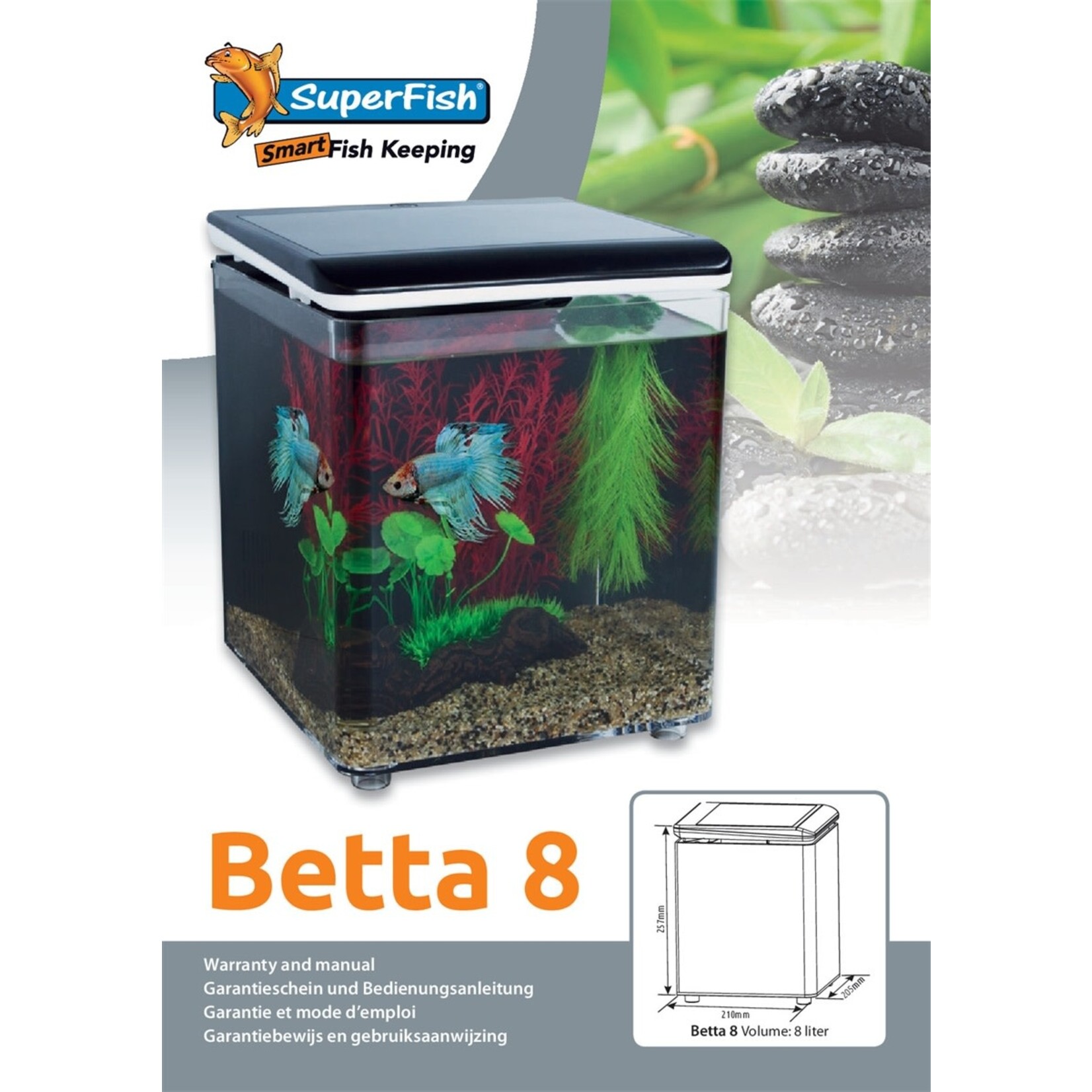 SuperFish Betta 8 aquarium black