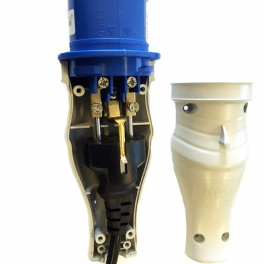 Walstroomstekker 16A CEE Schuko adapter