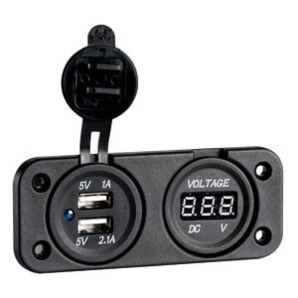 Osculati Digitale voltmeter en dubbele USB-poort 4.8A