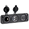 Osculati Digitale voltmeter + dubbele USB-poort en stopcontact
