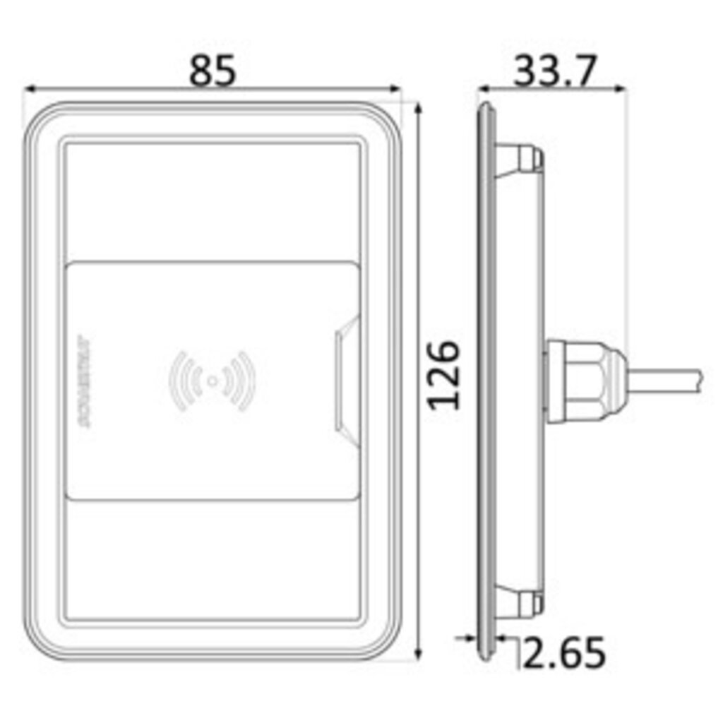 ROKK Draadloze oplader 15W 12/24V