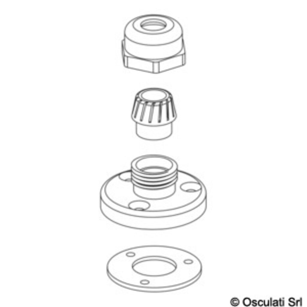 Osculati Waterdichte kabeldoorvoer RVS