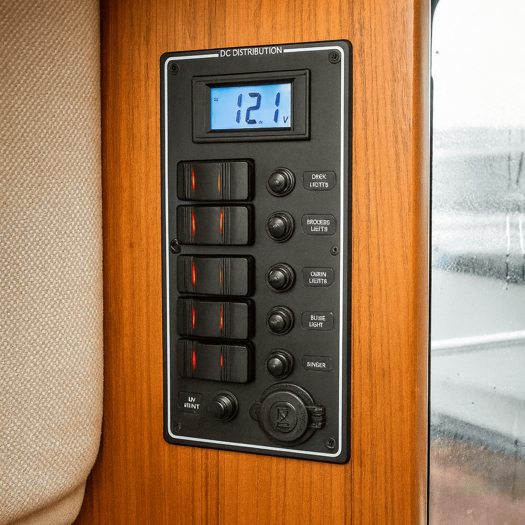 Osculati Schakelpaneel met voltmeter + 12V Stopcontact