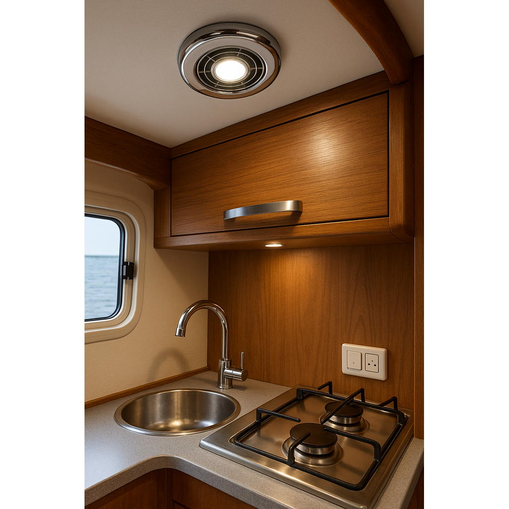 Inbouw LED-spot met Afzuigventilator 12V