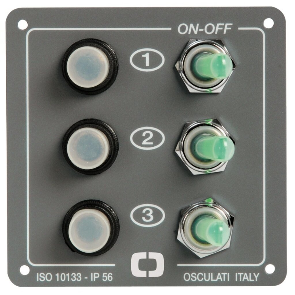 Schakelpaneel 3 resetbare schakelaars