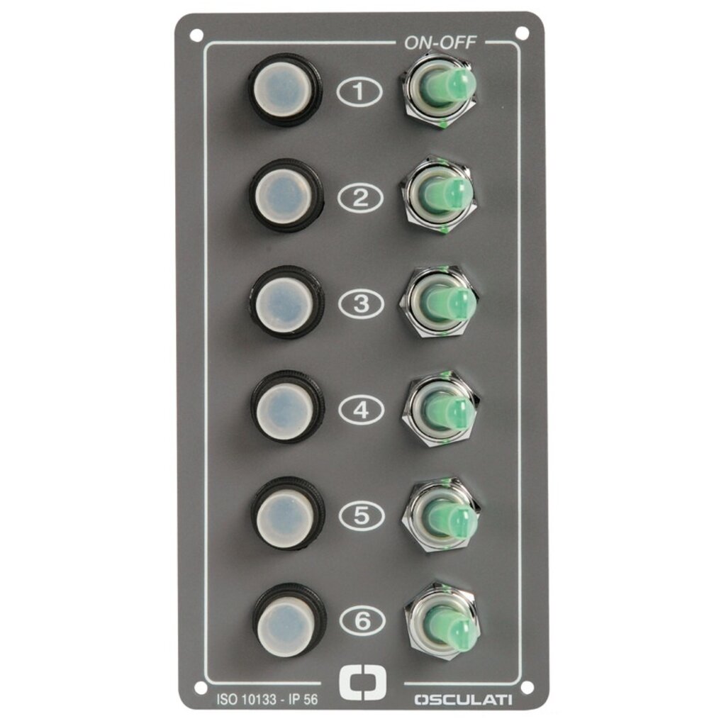 Schakelpaneel 6 resetbare schakelaars