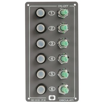 Schakelpaneel 6 resetbare schakelaars