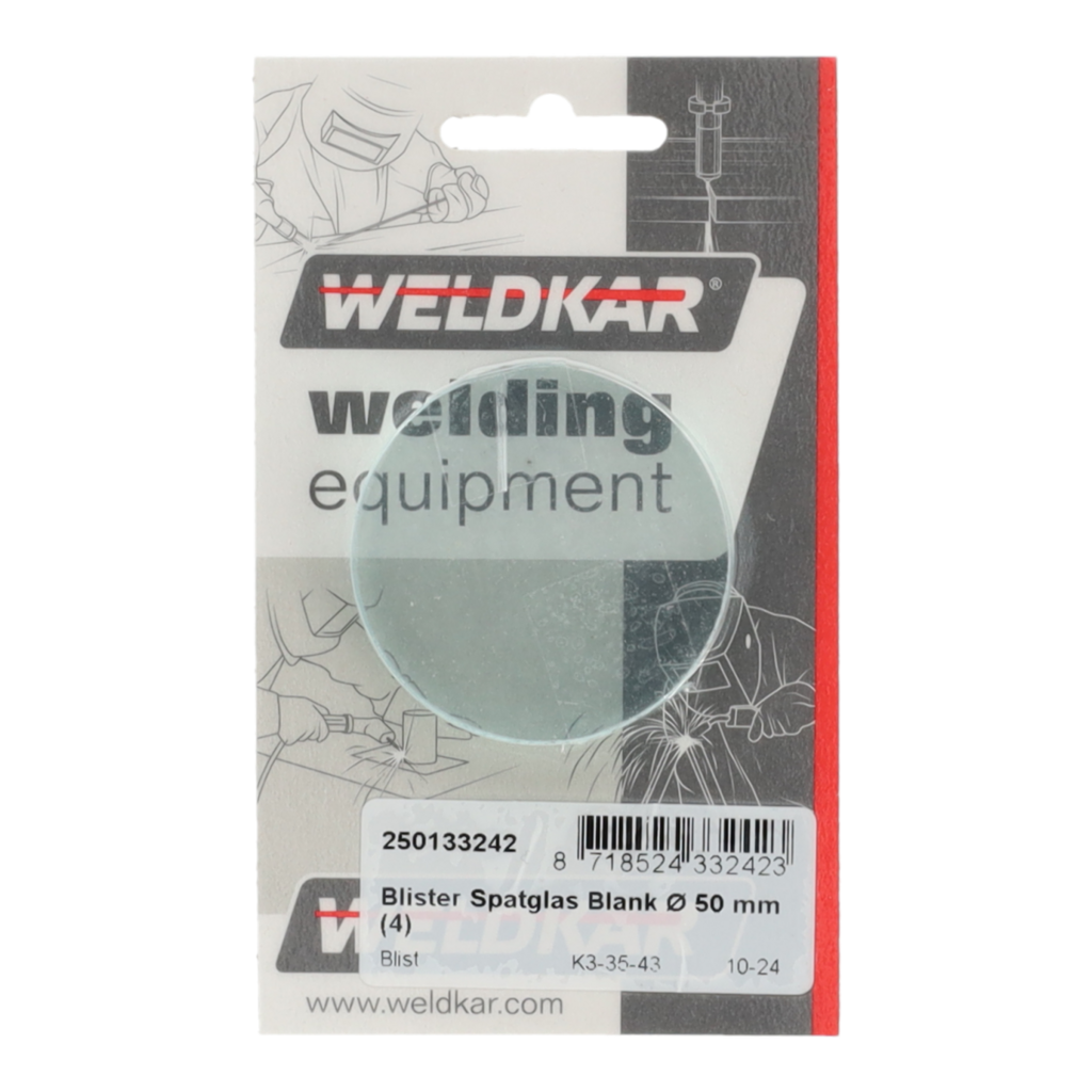 Weldkar Spatglas Blank Ø 50 mm