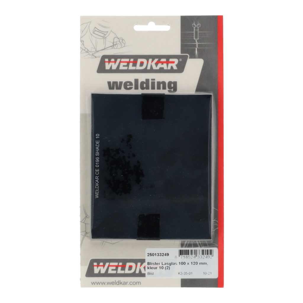 Weldkar Lasglas 100 x 120 mm, kleur 10