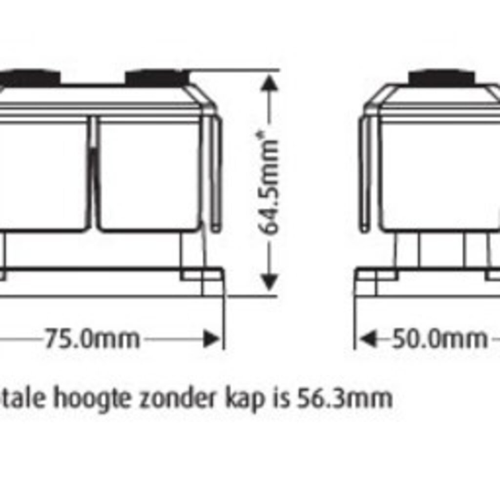 TBS electronics TBS DCM geïsoleerde studs 2 aansluitbouten