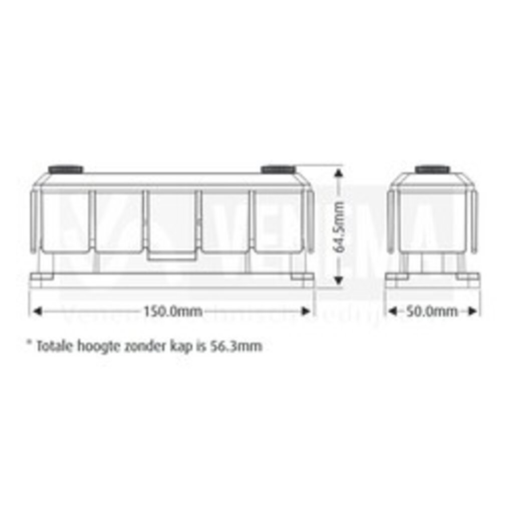 TBS electronics DC Modular Class-T Zekeringhouder 450-600A