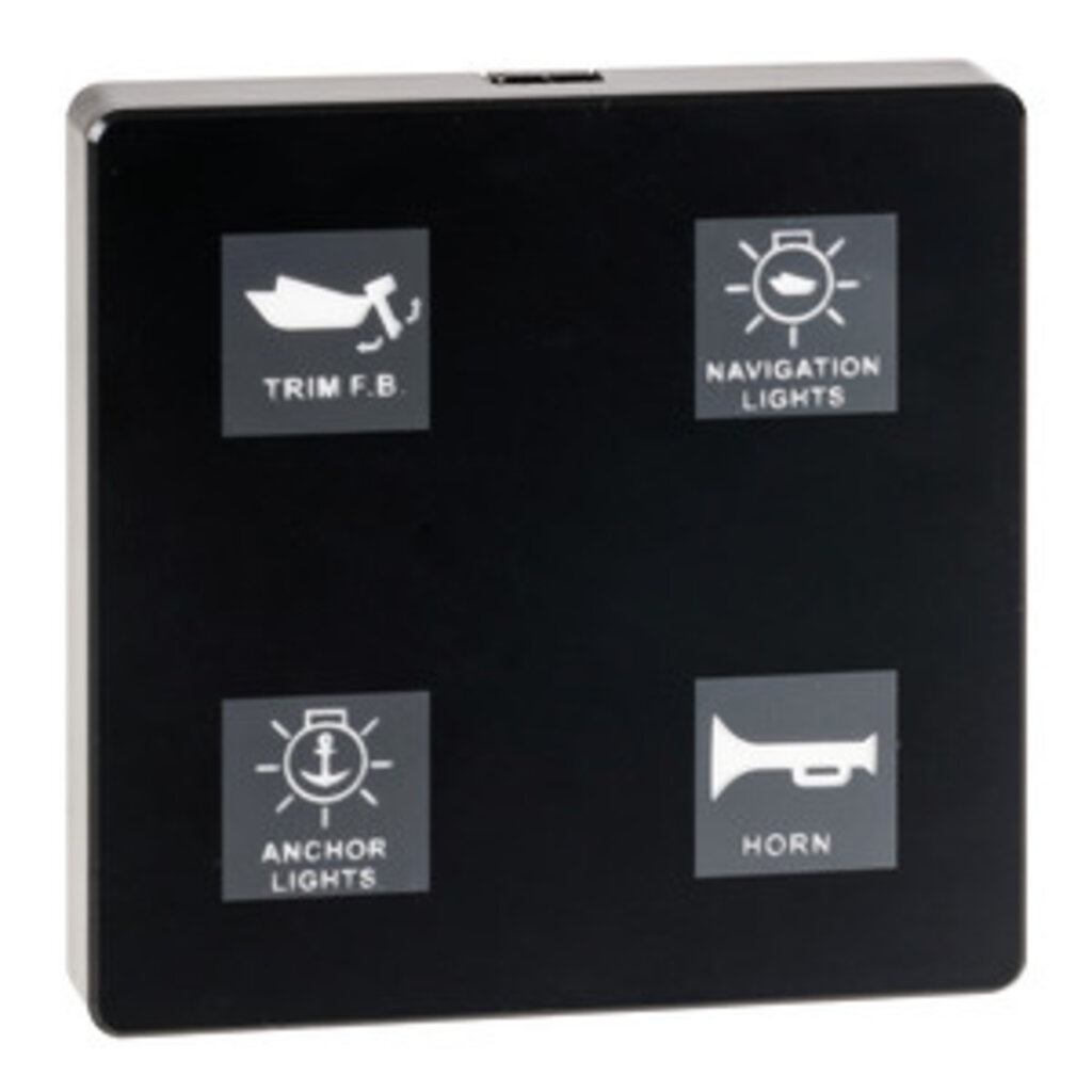 Elektrisch touchpaneel met 4 schakelaars