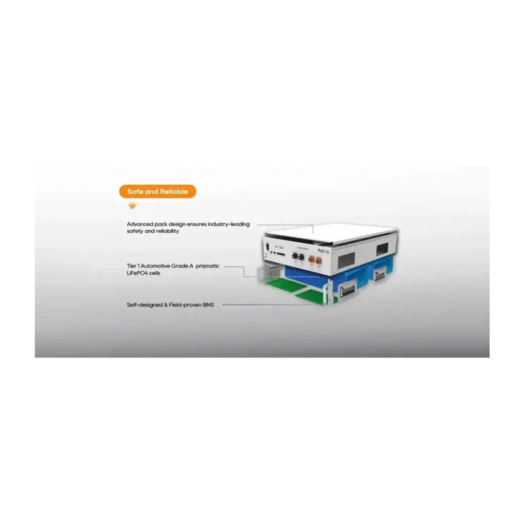 Pytes Pytes E-Box 48100R TE+ 51.2V 5,12 kWh batterij