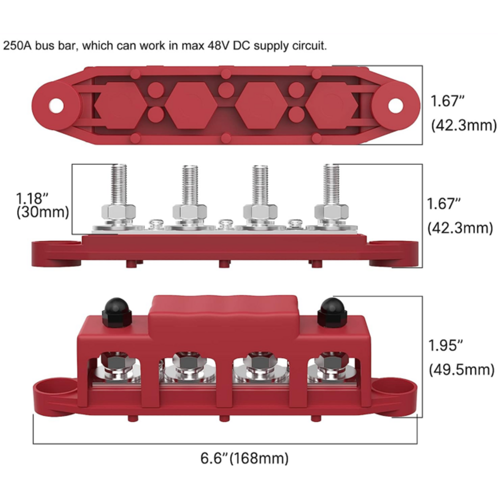 Verdeelstrip Heavy 4P M8 12V