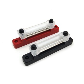 Busbar 6P met afdekkap 150A