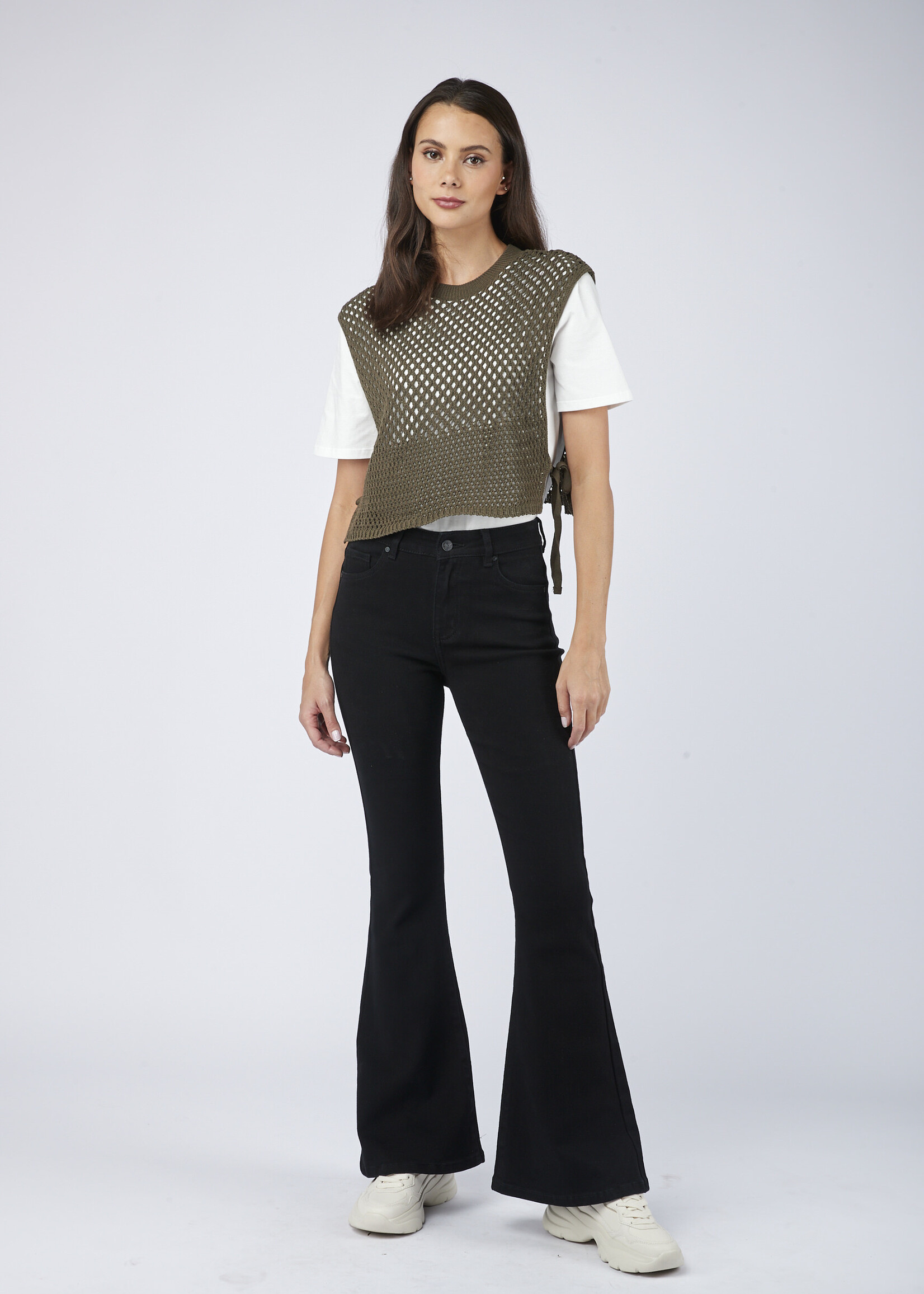 TOXIK3 JEANS MET OLIFANTENPIJPEN - MELODY