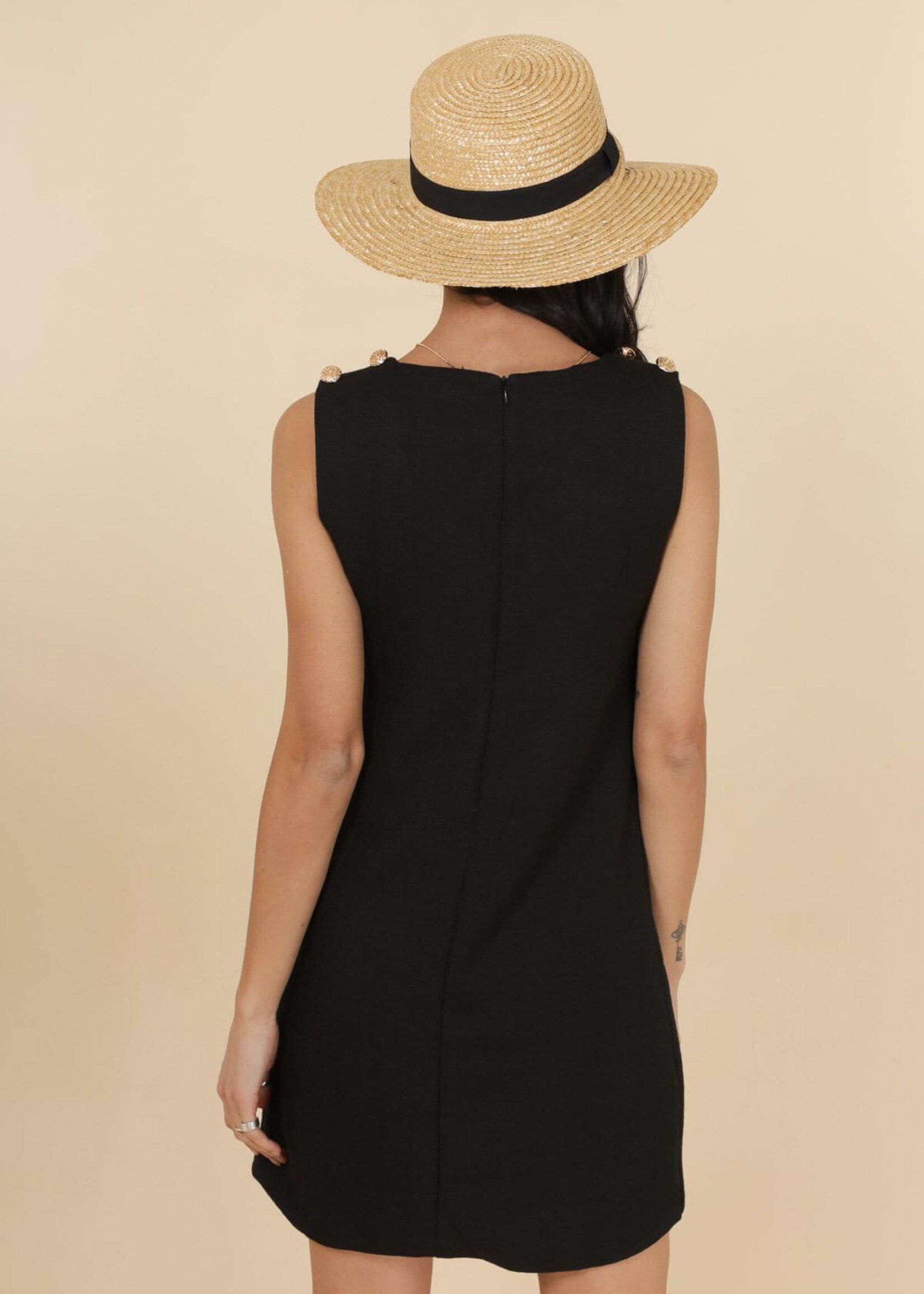 ROBE COCO SANS MANCHES BOUTONS DORES