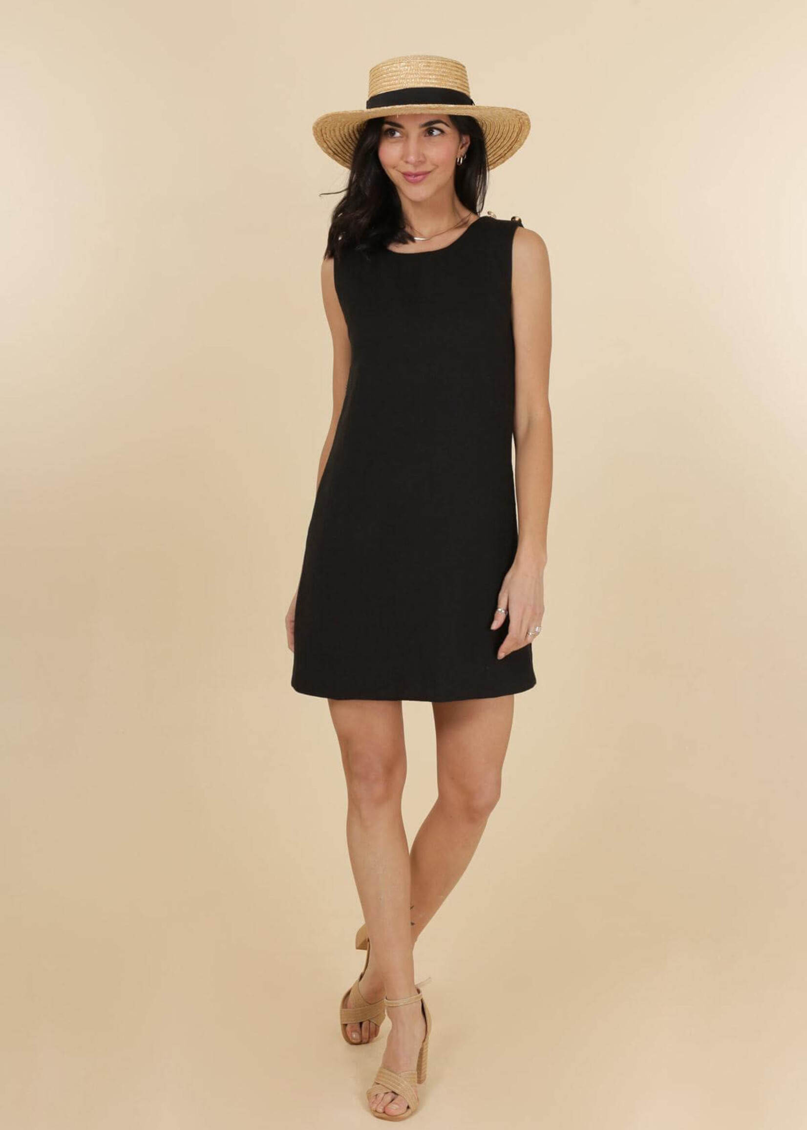 ROBE COCO SANS MANCHES BOUTONS DORES