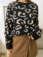 TRUI LEOPARD NOIR/BEIGE