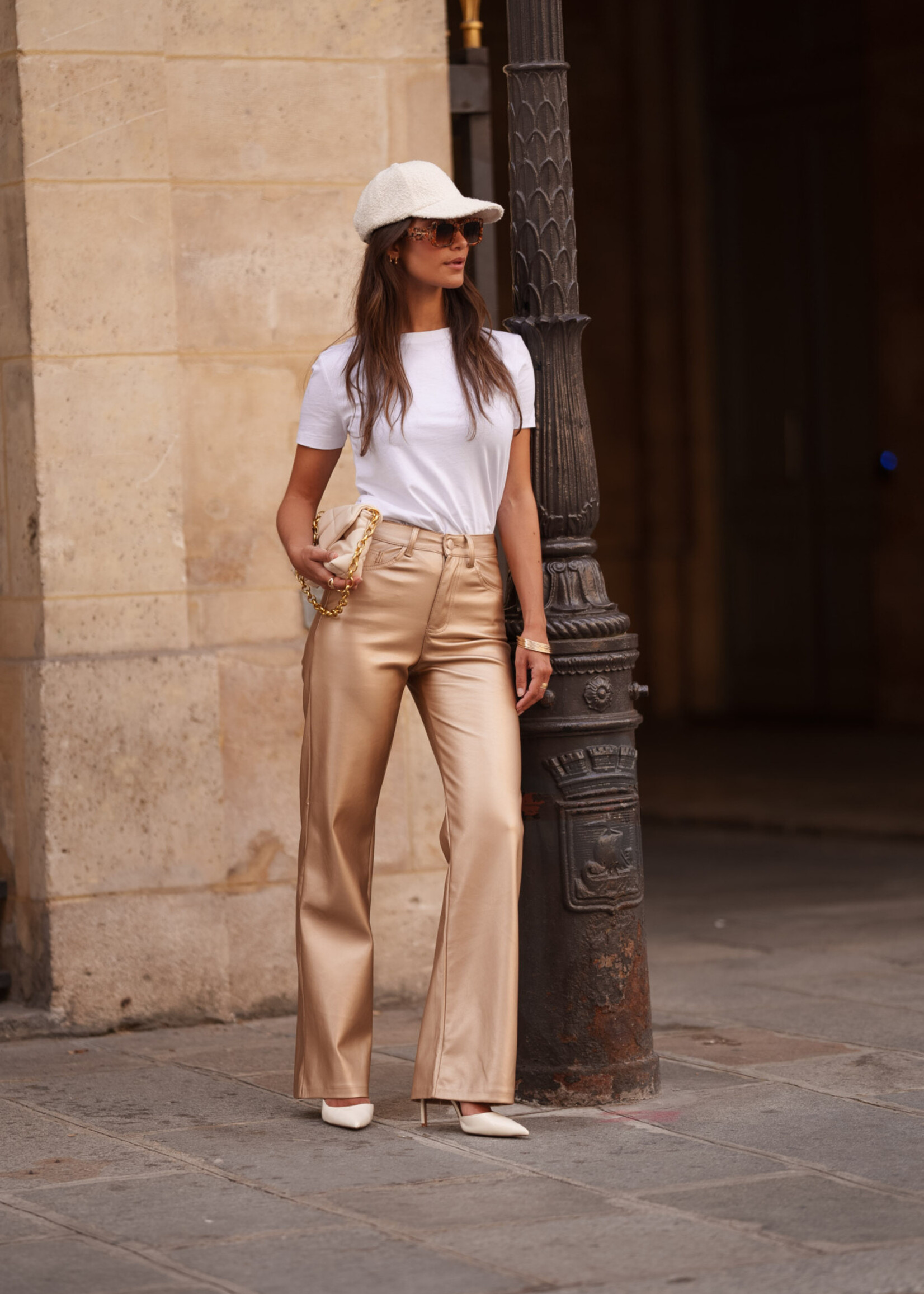 ORAIJE PANTALON SIMILI BARBARA - WIDE