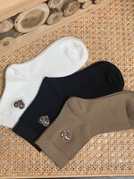 CHAUSSETTES COEUR LEO - NOIR - ONE SIZE