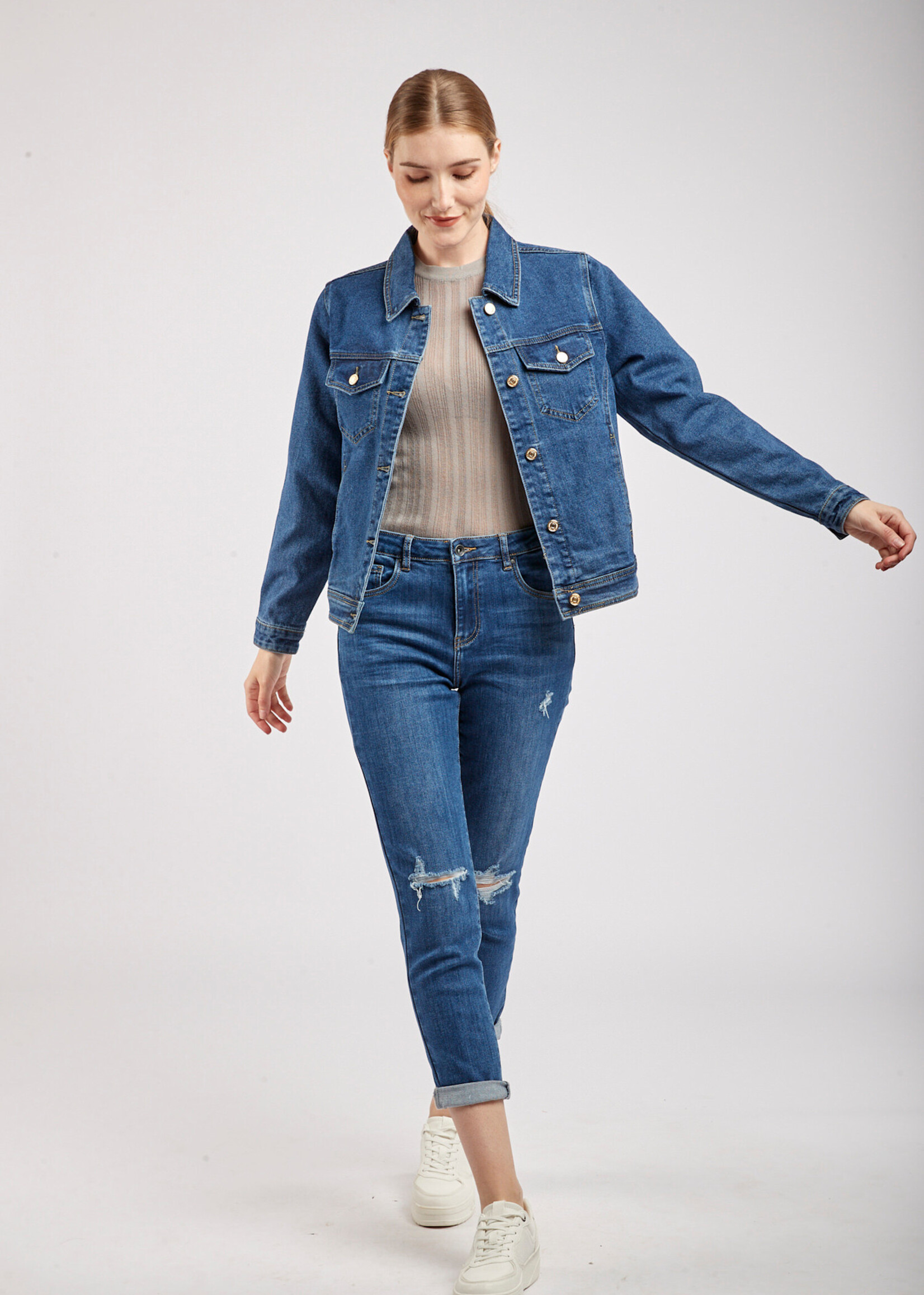 TOXIK3 VESTE JEAN AJUSTEE - FINN
