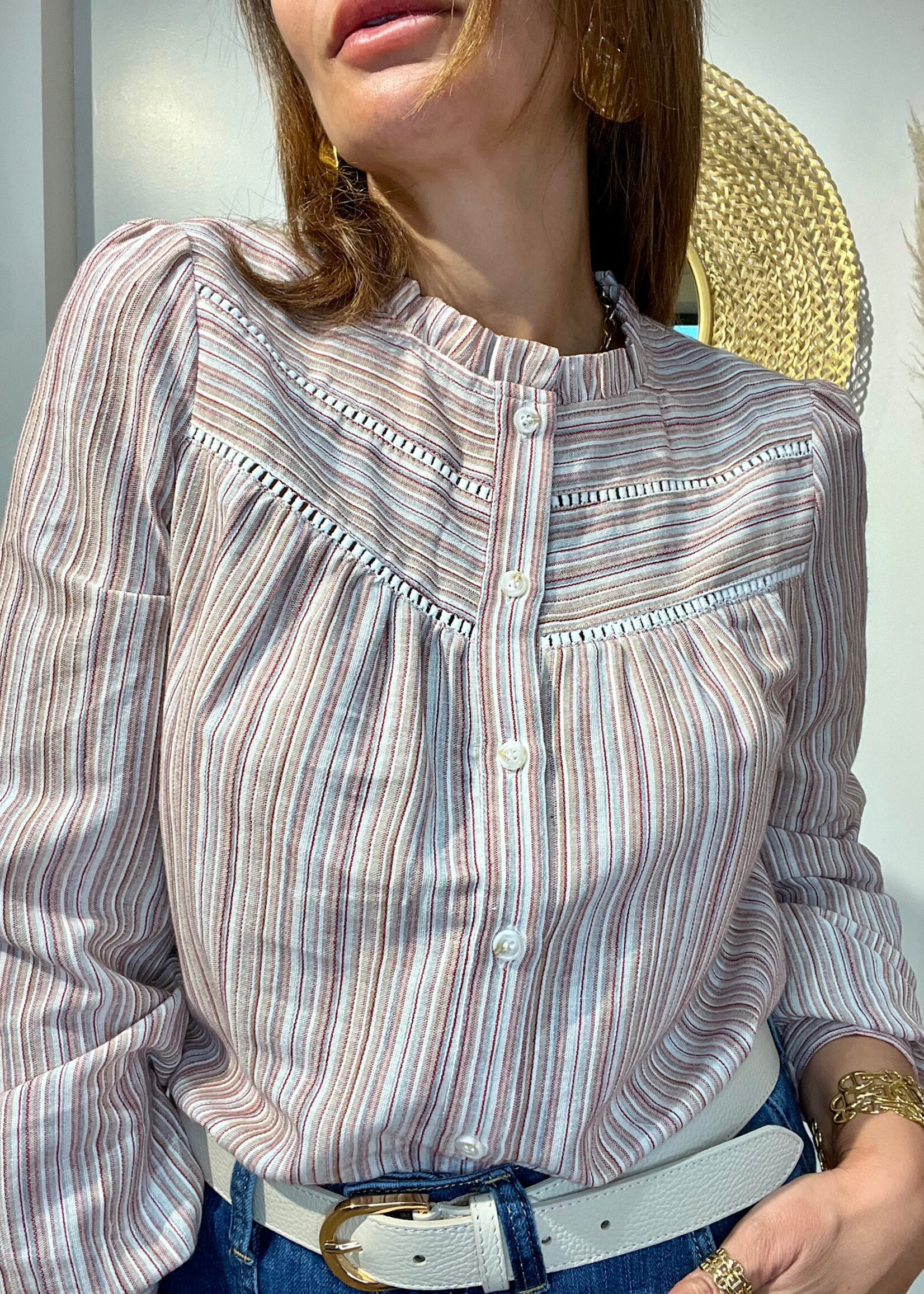 CHEMISE LIGNÉE COTON