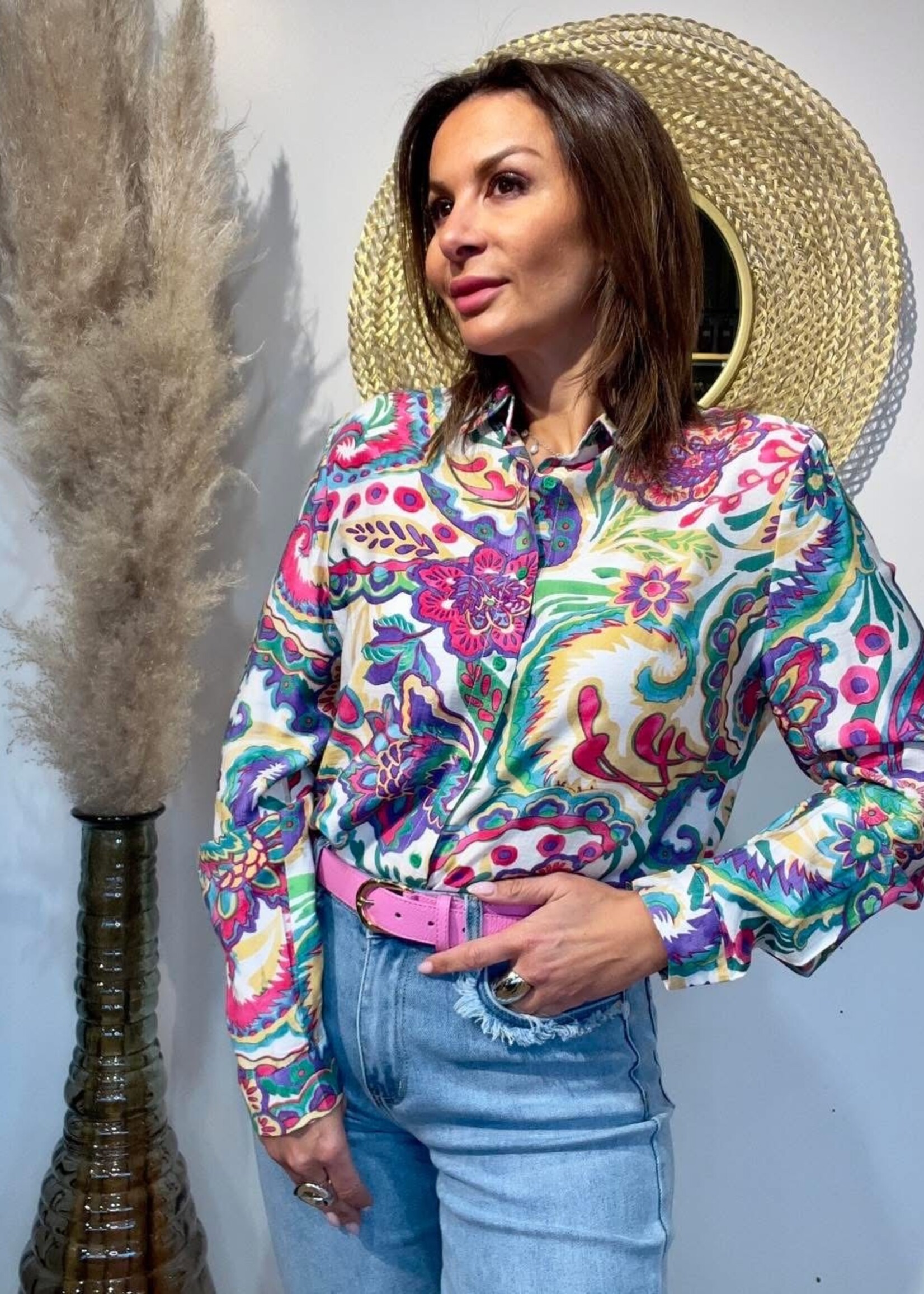 HEMD MET PRINT - ACAPULCO