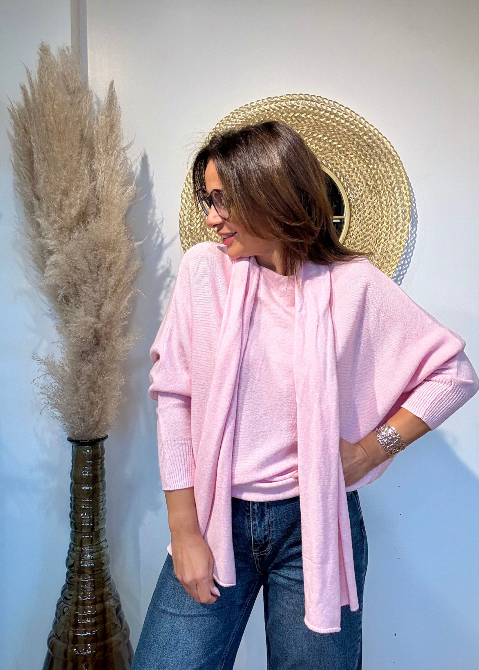 Pull Chauve-Souris avec Écharpe - Élégance Italienne