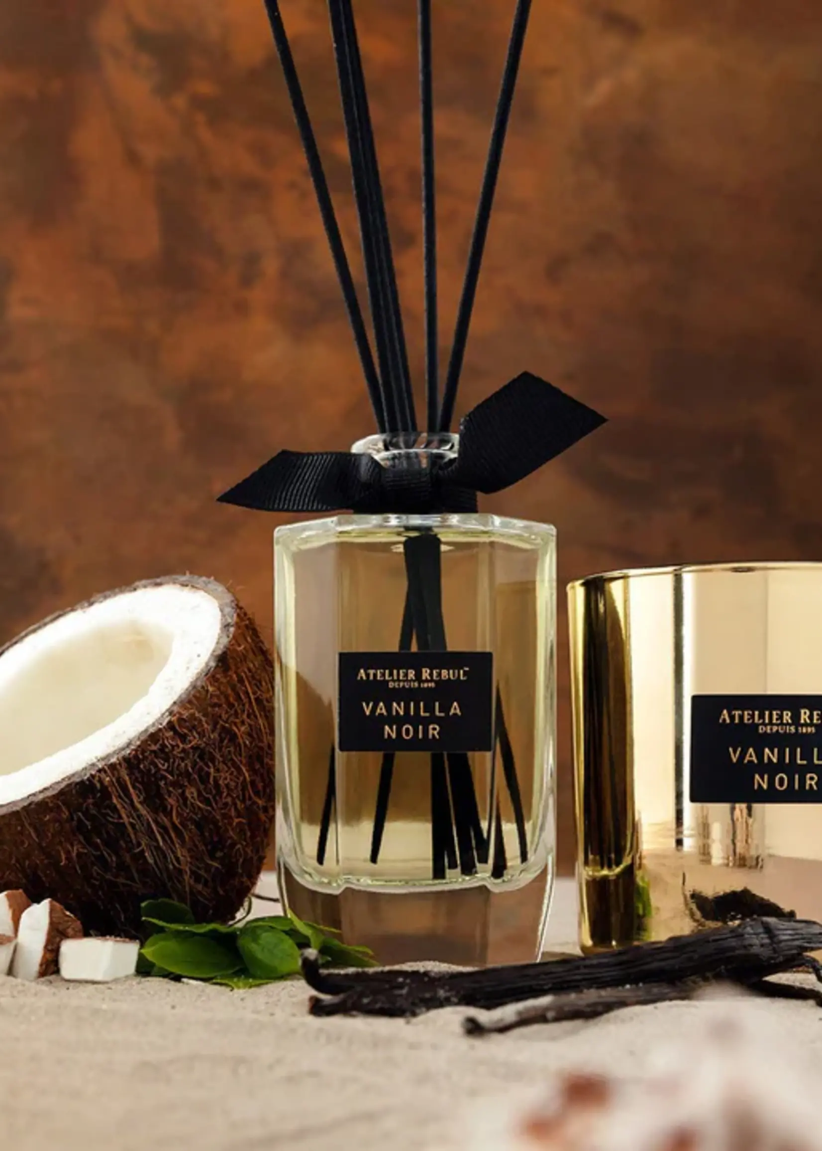 ATELIER REBUL BOUGIE VANILLA NOIR 210GR