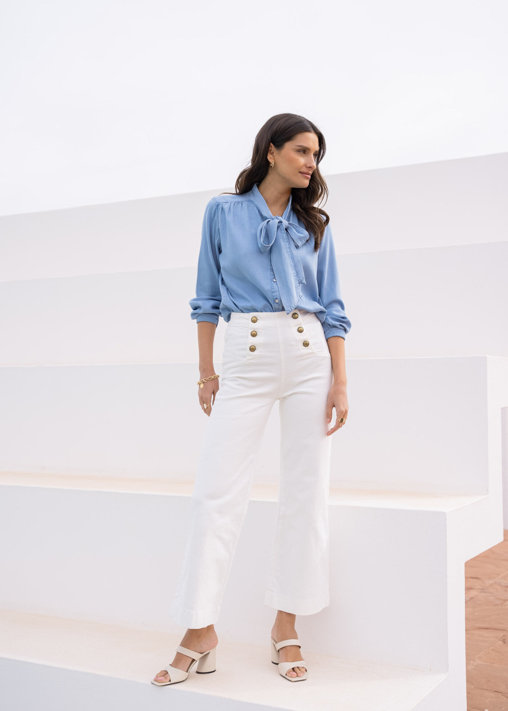 ORAIJE JEAN WIT VICTORINE ANKLE WIDE