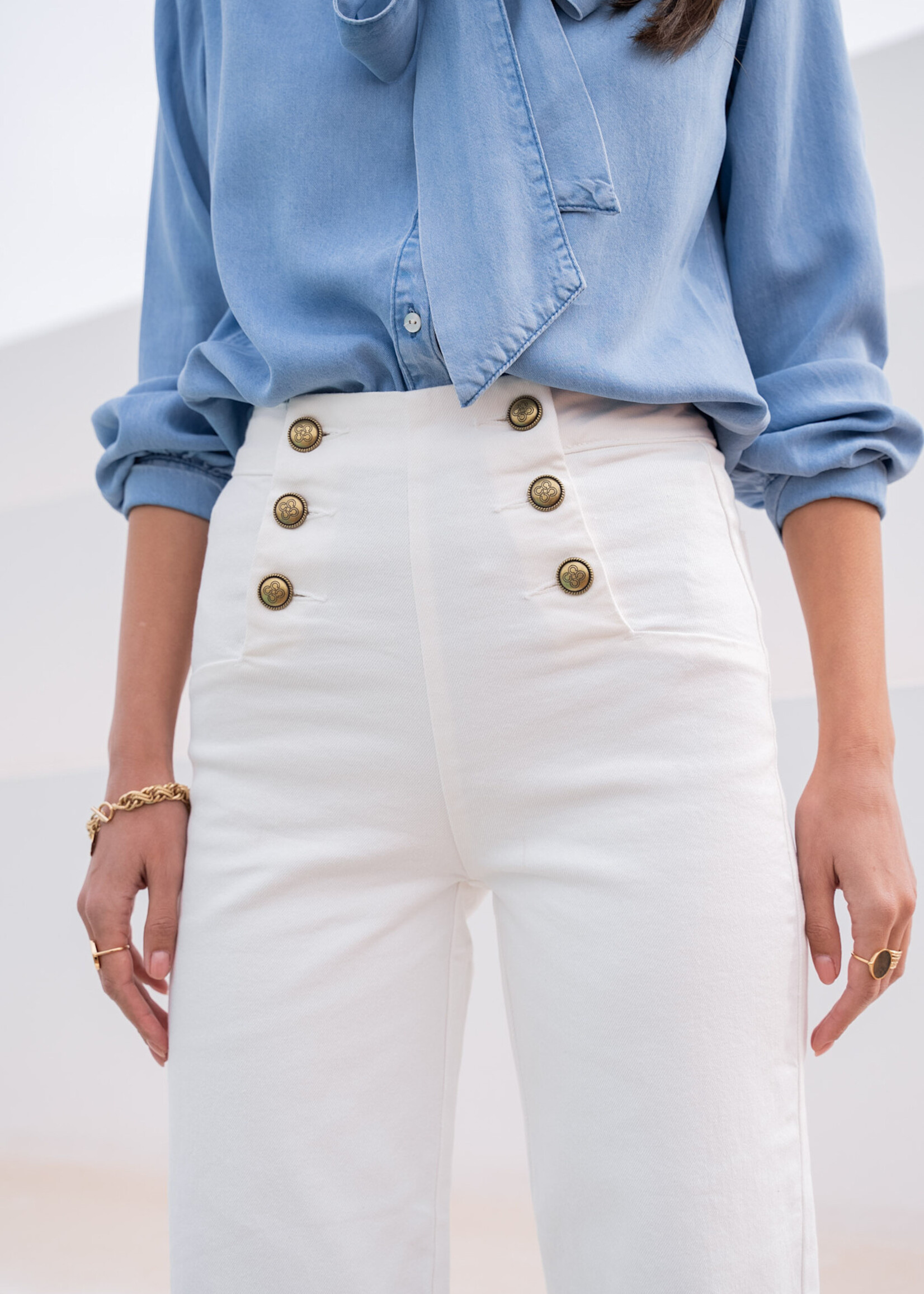 ORAIJE JEAN WIT VICTORINE ANKLE WIDE
