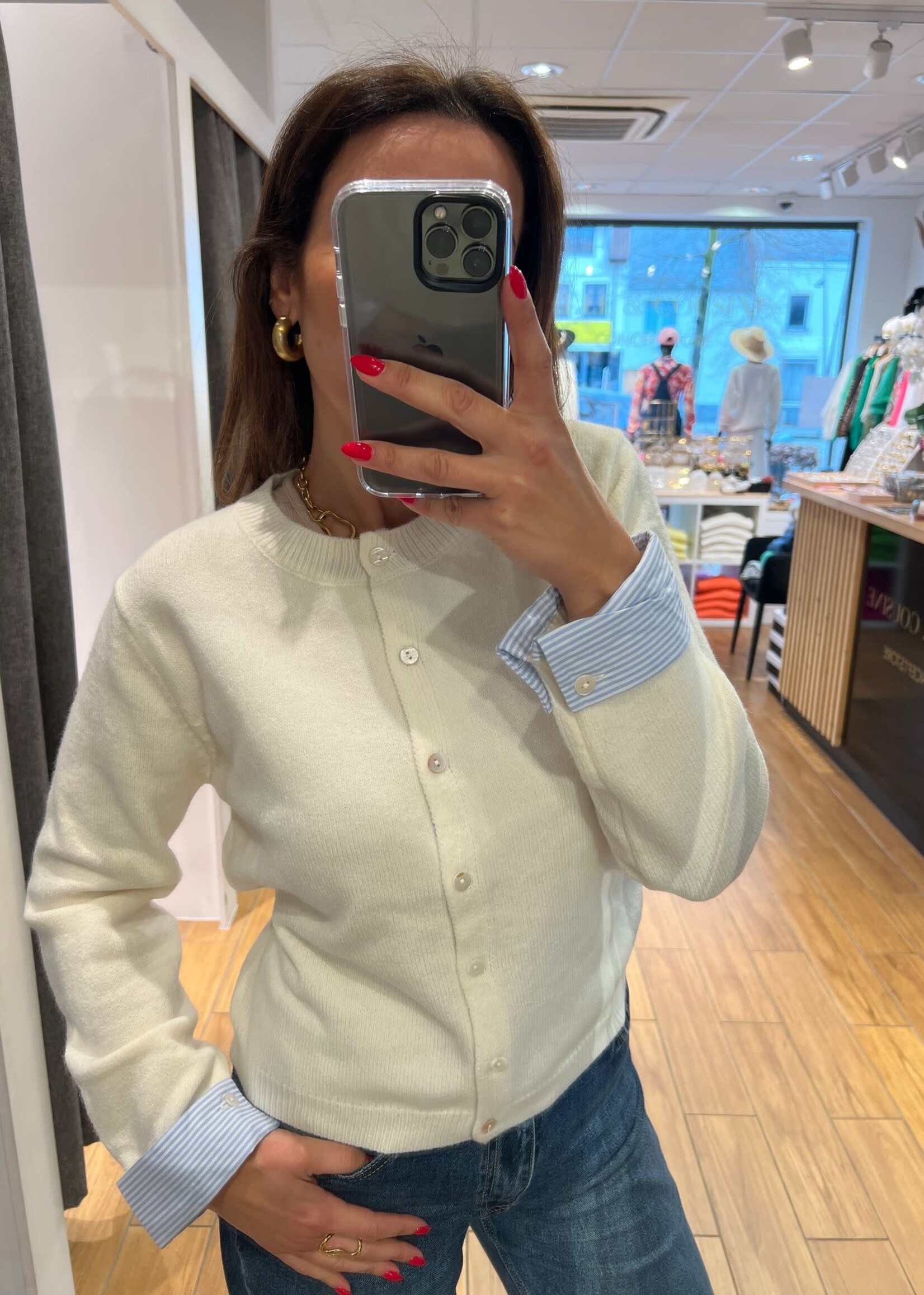 GILET ULYS COL ROND - MANCHES CHEMISE