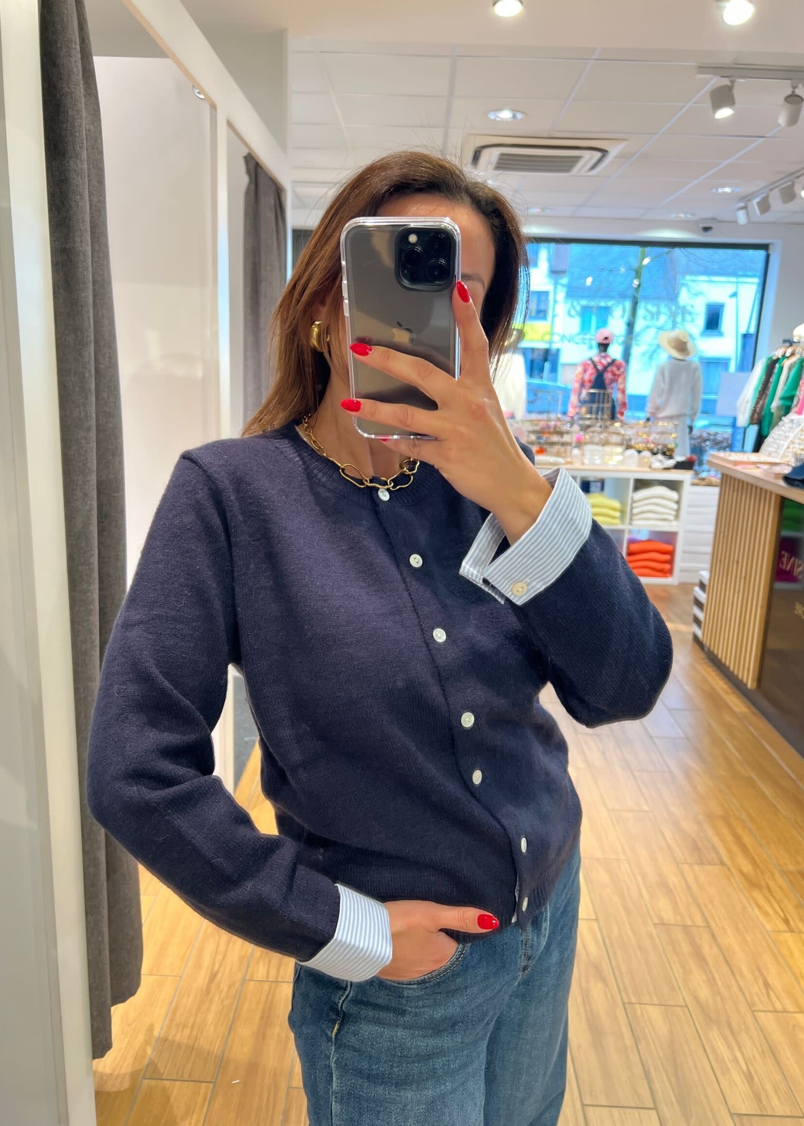 GILET ULYS COL ROND - MANCHES CHEMISE