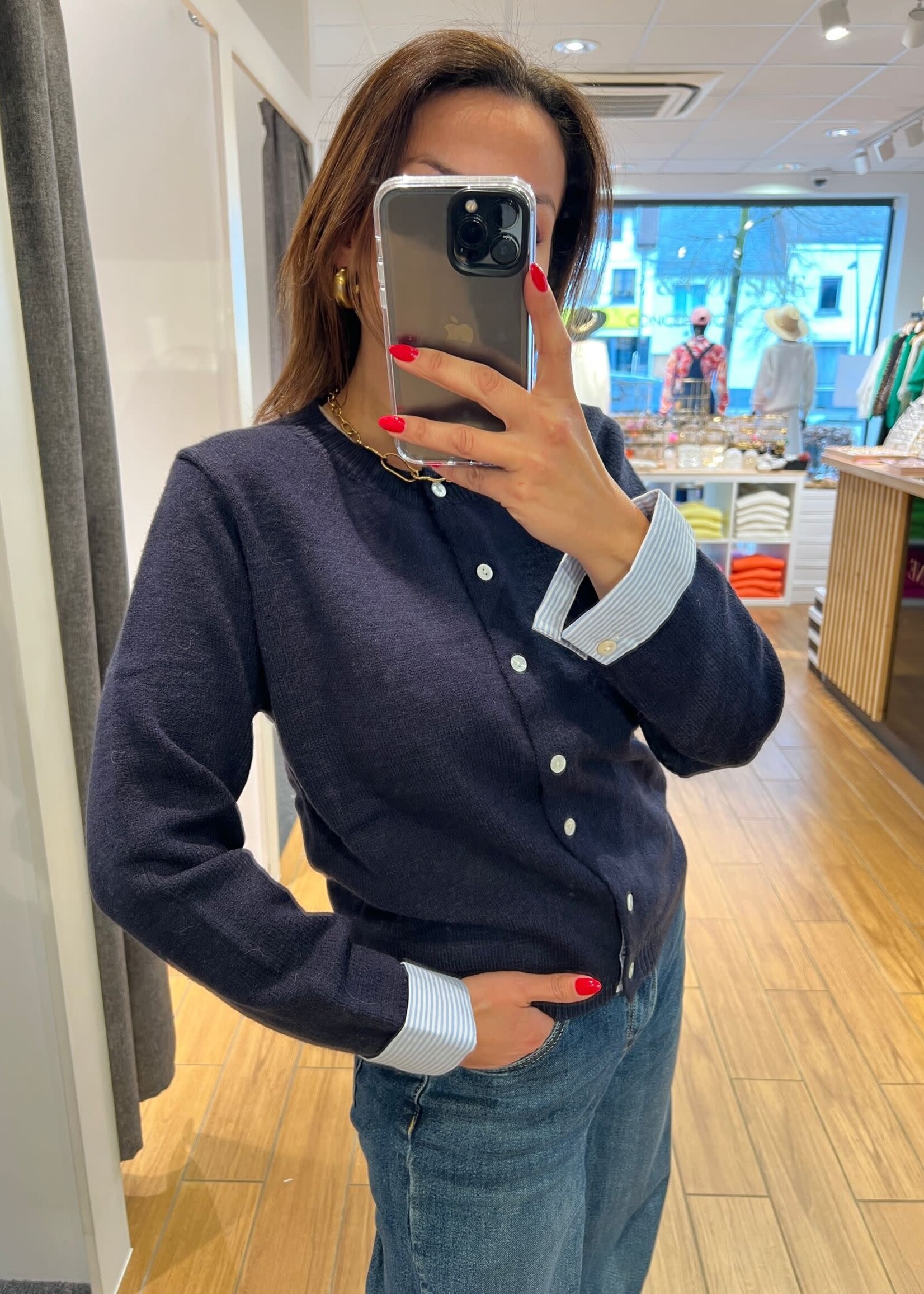 GILET ULYS COL ROND - MANCHES CHEMISE