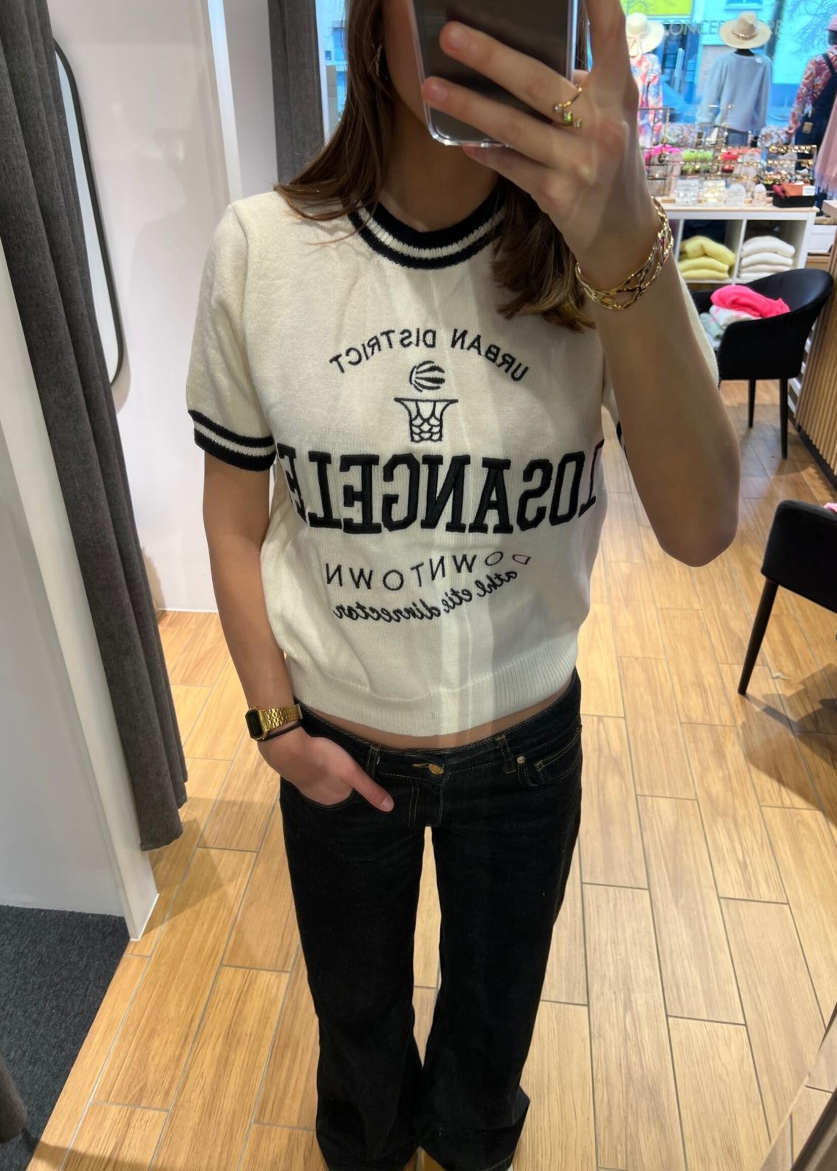 PULL LOS ANGELES KORTE MOUWEN - ONE SIZE