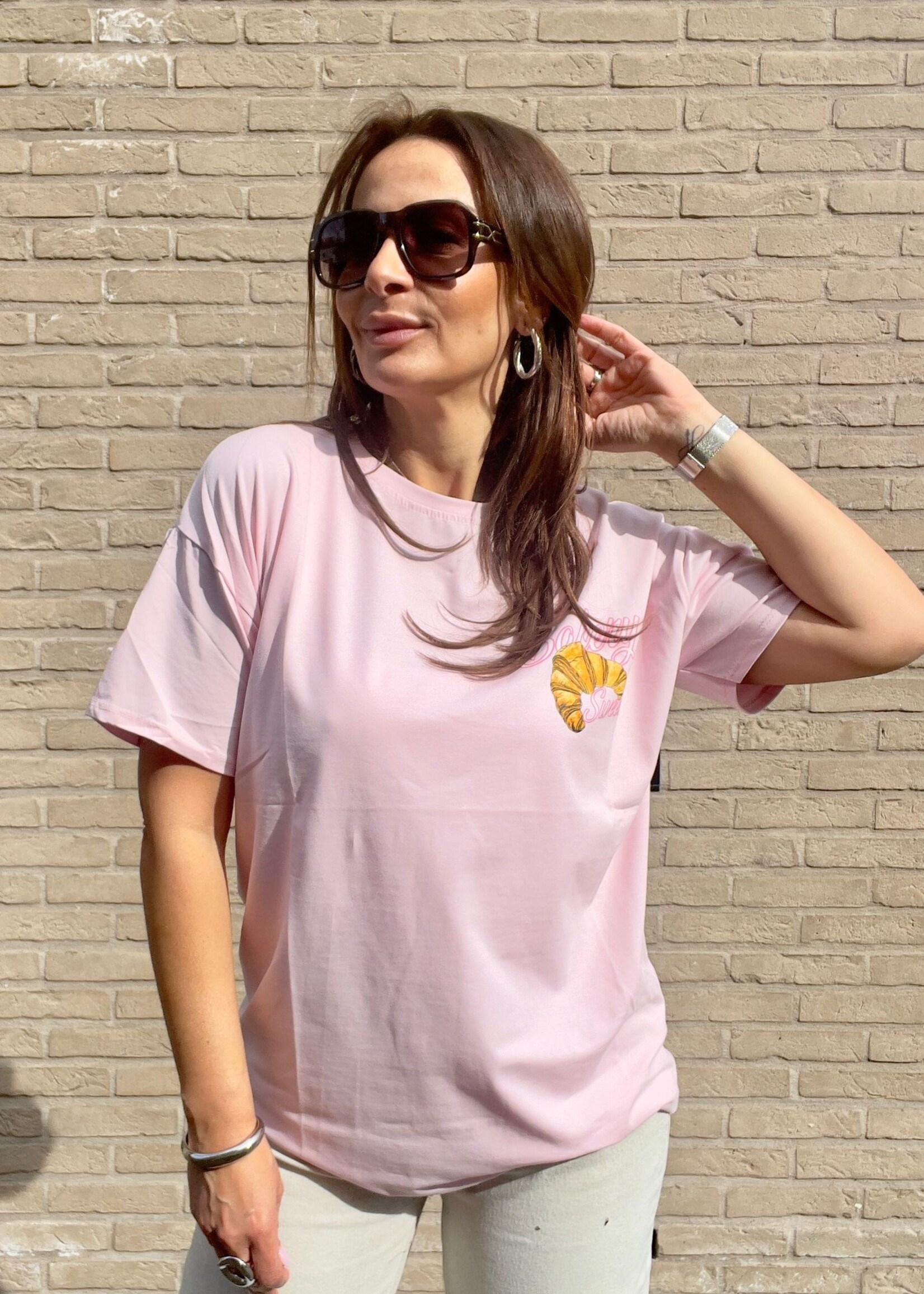 TSHIRT SWEET BAKERY LIGHT PINK - ONE SIZE