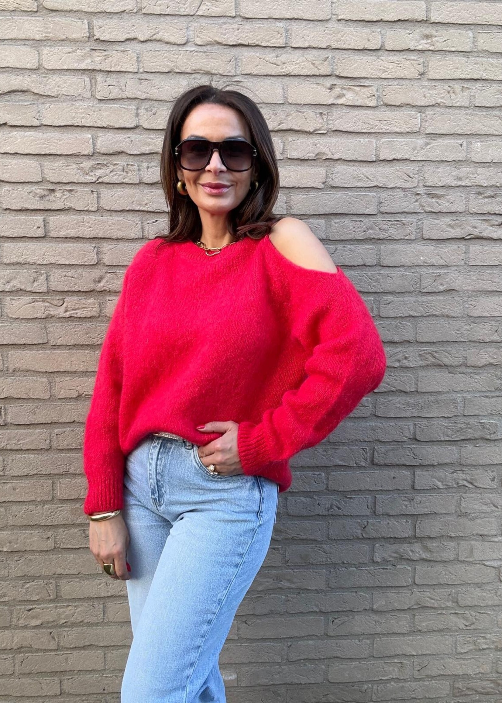 PULL KYRA MET BLOTE SCHOUDER