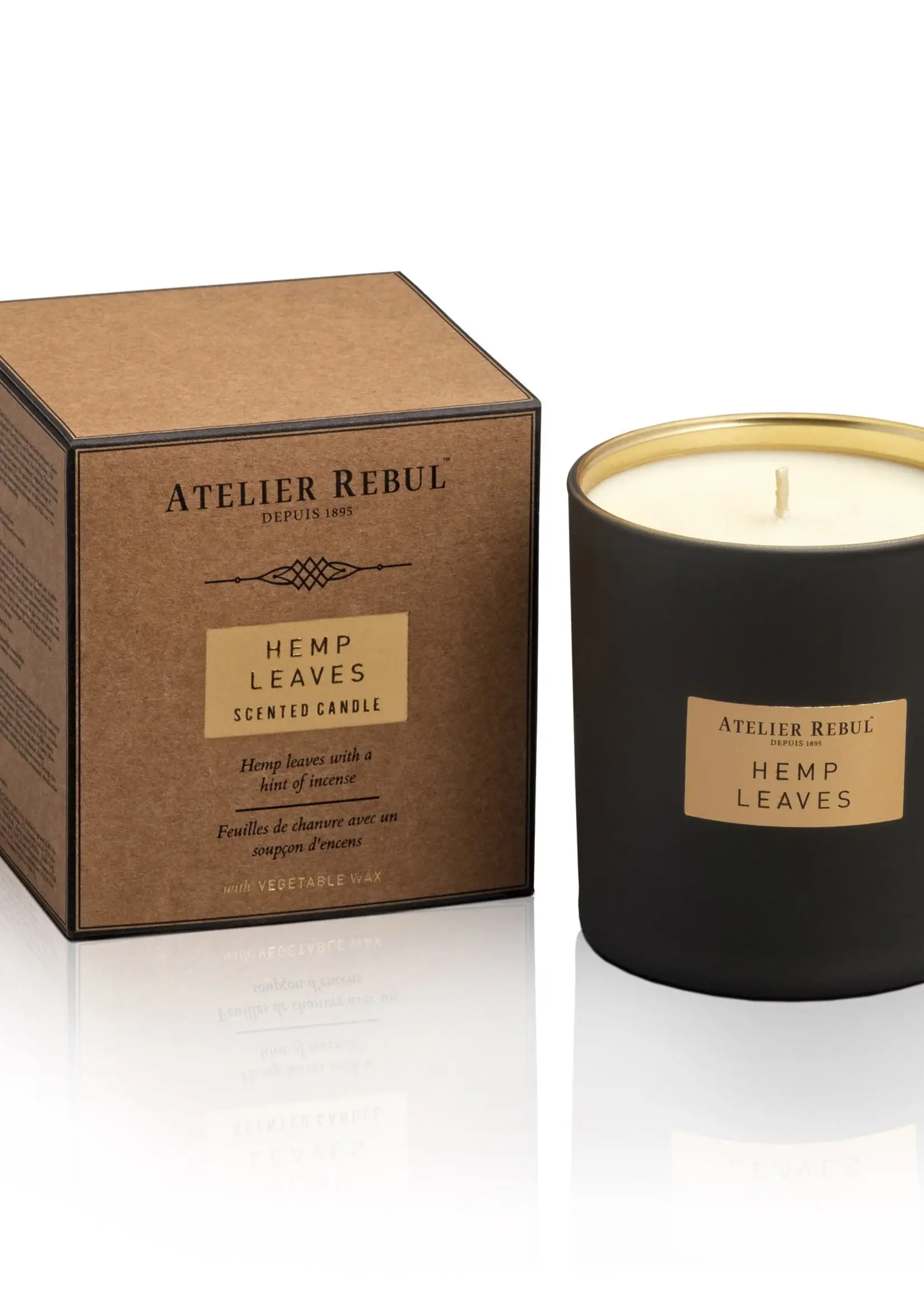 ATELIER REBUL Geurkaars Hennepbladeren 210g