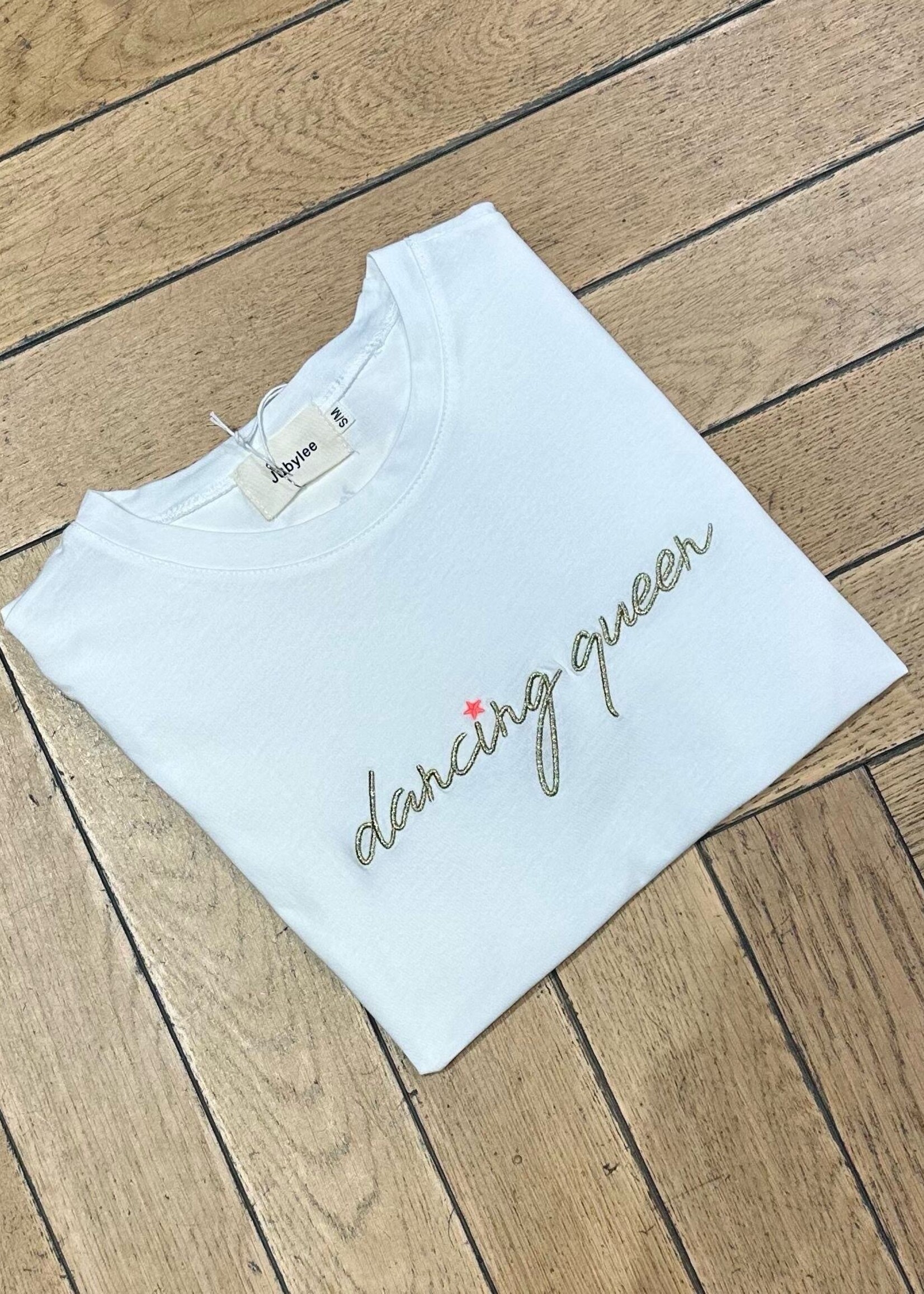 JUBYLEE TSHIRT DANCING QUEEN BLANC